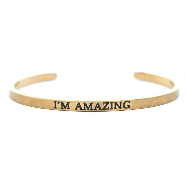 Stainless Steel Yellow Tone Cuff Bracelet Mark Jewellers La Crosse, WI