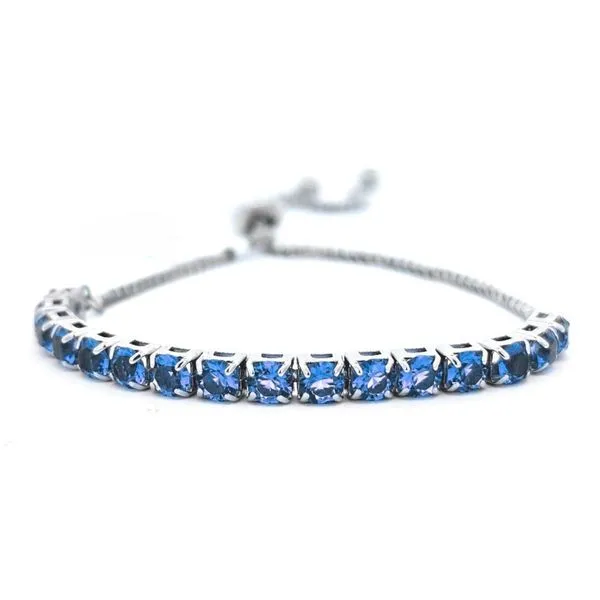 Sterling September Birthstone Crystal Bolo Bracelet Mark Jewellers La Crosse, WI