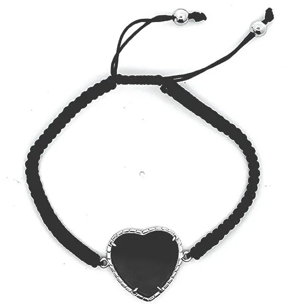 Sterling Black Macrame Heart Bracelet Mark Jewellers La Crosse, WI