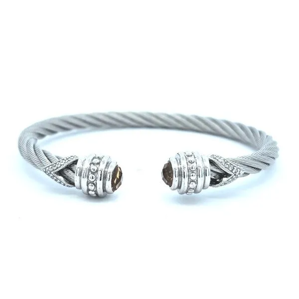 Stainless Steel Citrine Cuff Bracelet Mark Jewellers La Crosse, WI