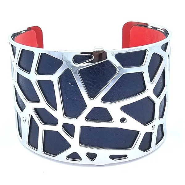Plated Brass Multi-Color Leather Insert Cuff Mark Jewellers La Crosse, WI