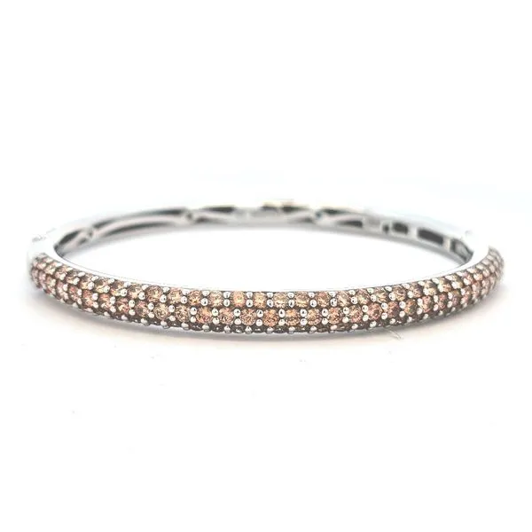 Sterling CZ Hinged Bangle Bracelet Mark Jewellers La Crosse, WI