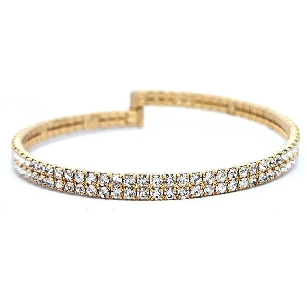 Yellow Plated CZ Cuff Bracelet Mark Jewellers La Crosse, WI