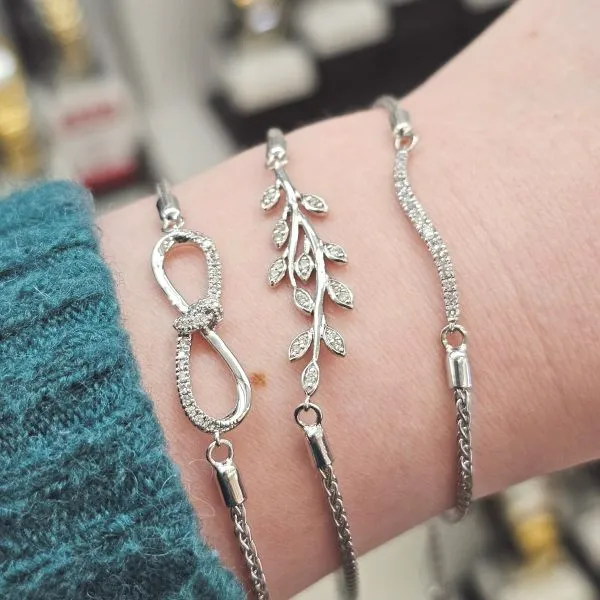 Sterling Diamond Bolo Bracelet Image 2 Mark Jewellers La Crosse, WI