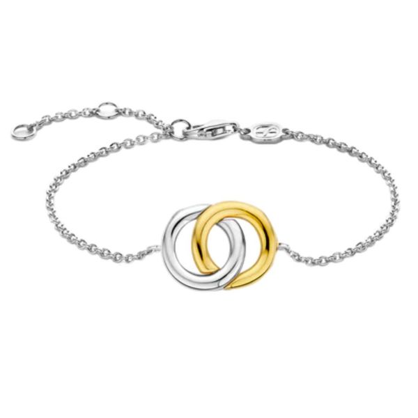 Gold-Plated Sterling Double Circle Bracelet Mark Jewellers La Crosse, WI