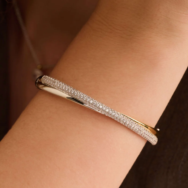 Gold-Plated Sterling CZ Bracelet Image 2 Mark Jewellers La Crosse, WI