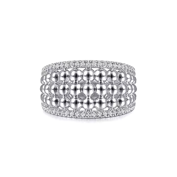 Sterling White Sapphire Beaded Ring Mark Jewellers La Crosse, WI