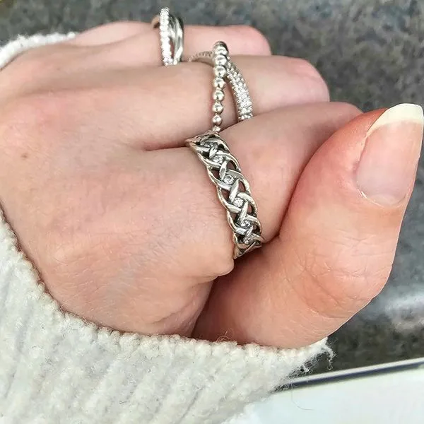 Sterling CZ Celtic Knot Band Image 3 Mark Jewellers La Crosse, WI