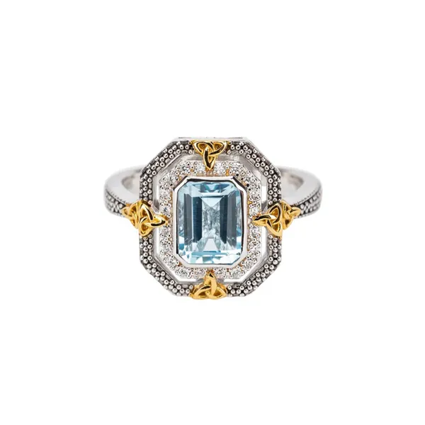 Sterling Blue Topaz Celestial Ring Mark Jewellers La Crosse, WI