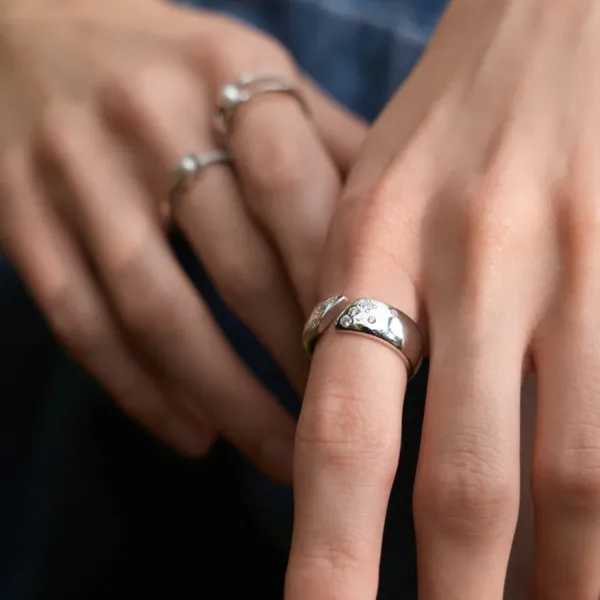 Sterling CZ Adjustable Ring Image 3 Mark Jewellers La Crosse, WI