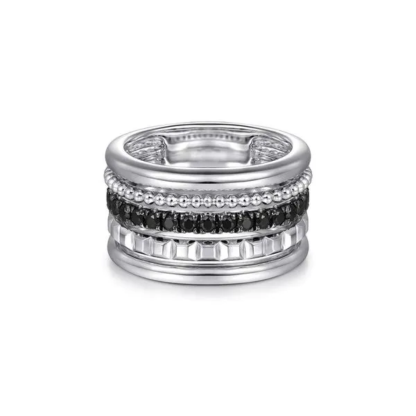 Sterling Black Spinel 5-Row Band Mark Jewellers La Crosse, WI