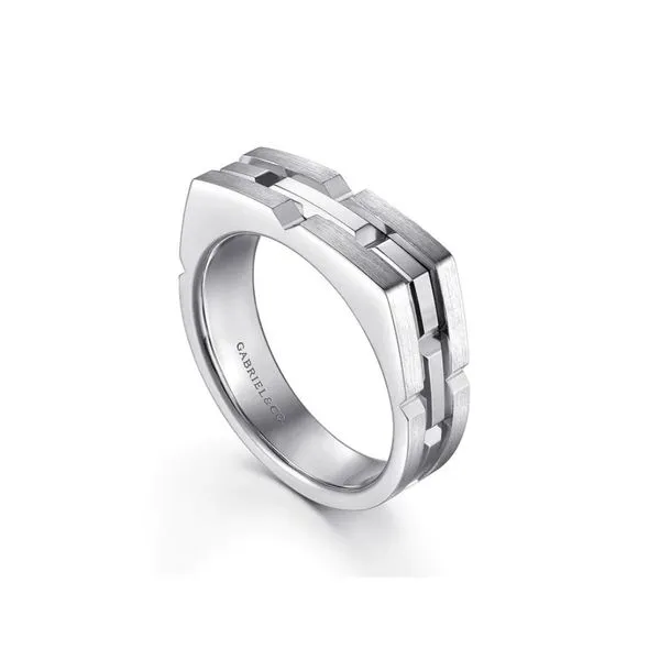 Sterling Geometric Ring Image 3 Mark Jewellers La Crosse, WI
