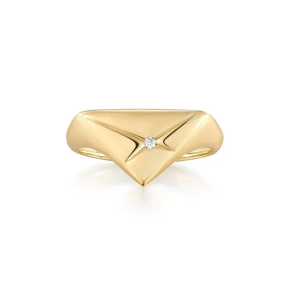 Gold-Plated Sterling CZ Triangle Ring Mark Jewellers La Crosse, WI