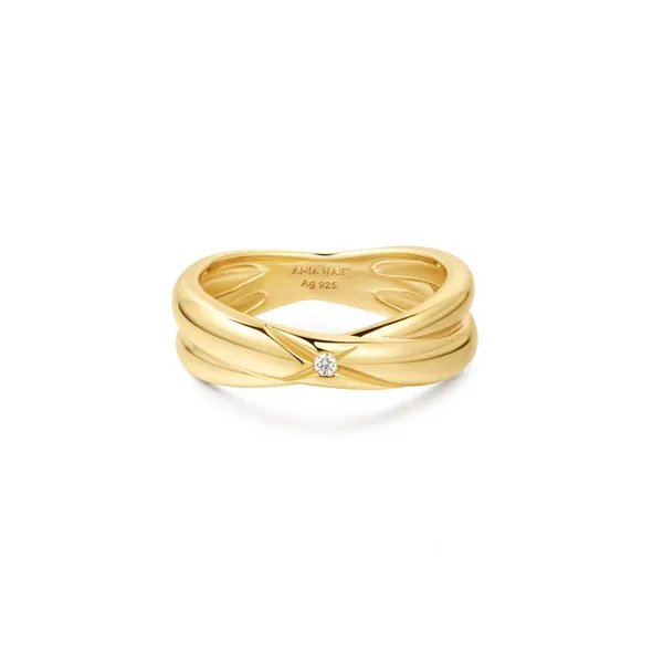 Gold Plated Sterling CZ Ring Mark Jewellers La Crosse, WI
