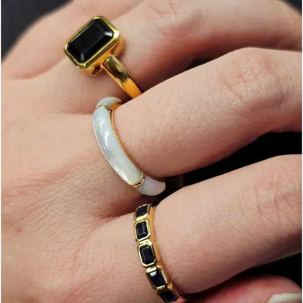 Gold-Plated Sterling Crystal Ring Image 3 Mark Jewellers La Crosse, WI
