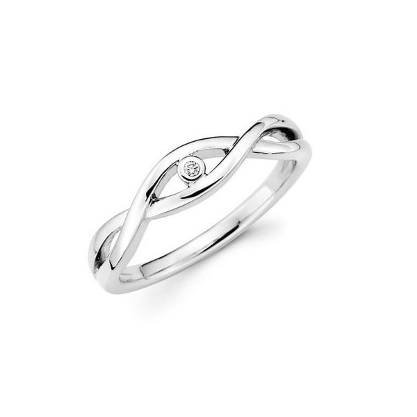 Sterling Diamond Infinity Ring Mark Jewellers La Crosse, WI