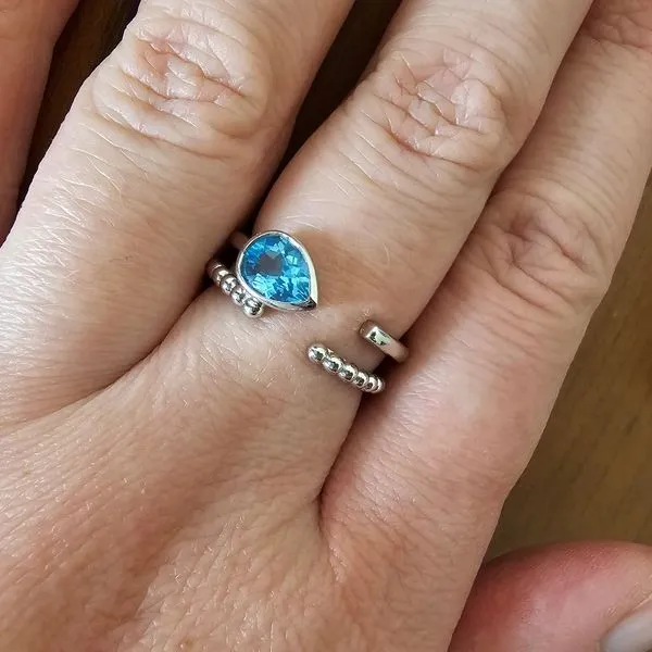 Sterling Blue Topaz Ring Image 3 Mark Jewellers La Crosse, WI