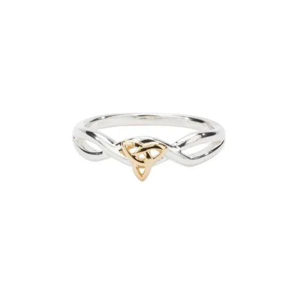 Gold-Plated Sterling Trinity Knot Ring Mark Jewellers La Crosse, WI