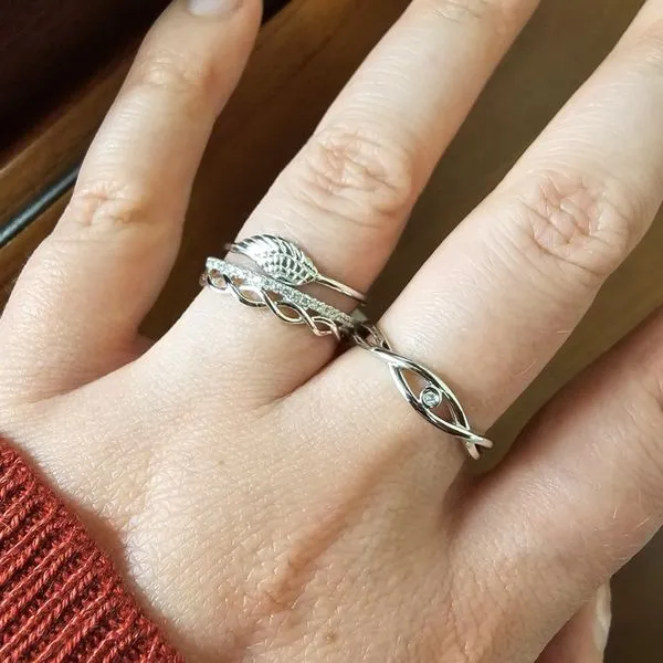 Sterling Angel Wing Ring Image 2 Mark Jewellers La Crosse, WI