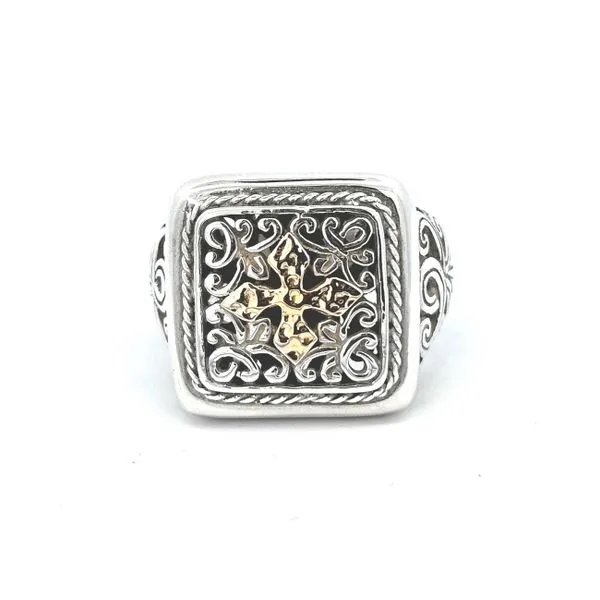Gold-Plated Sterling Cross Signet Ring Mark Jewellers La Crosse, WI