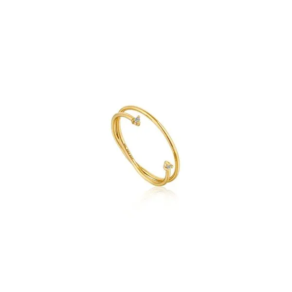 Gold-Plated Sterling CZ Wrap Ring Mark Jewellers La Crosse, WI
