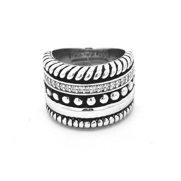 Sterling Beaded CZ Ring Mark Jewellers La Crosse, WI