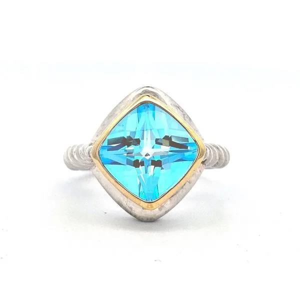 Gold-Plated Sterling Blue Topaz Ring Mark Jewellers La Crosse, WI
