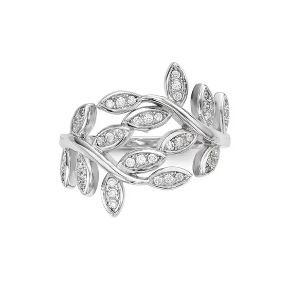 Sterling CZ Leaf Ring Mark Jewellers La Crosse, WI