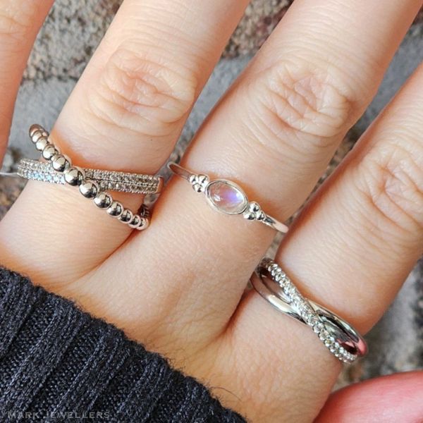 Sterling Moonstone Ring Image 3 Mark Jewellers La Crosse, WI