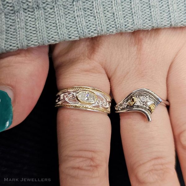 Gold-Plated Sterling Moissanite Window to the Soul Ring Image 2 Mark Jewellers La Crosse, WI