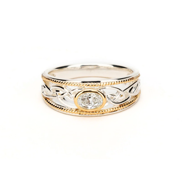 Gold-Plated Sterling Moissanite Window to the Soul Ring Mark Jewellers La Crosse, WI