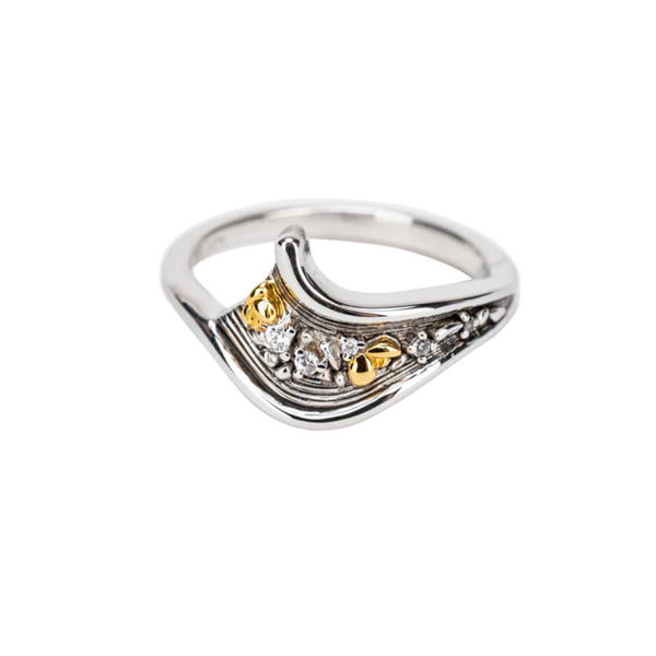 Gold-Plated Sterling CZ Rocks & Rivers Ring Mark Jewellers La Crosse, WI