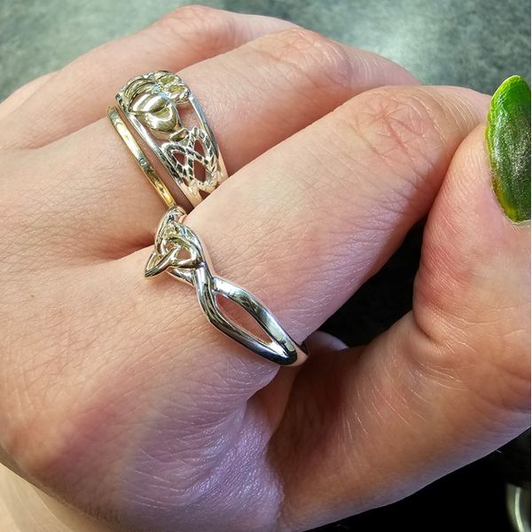 Gold-Plated Sterling Trinity Knot Ring Image 3 Mark Jewellers La Crosse, WI