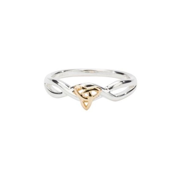 Gold-Plated Sterling Trinity Knot Ring Mark Jewellers La Crosse, WI