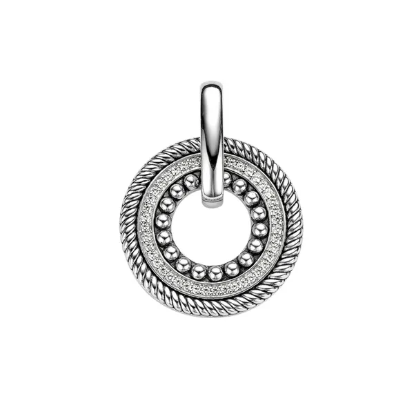 Sterling CZ Triple Circle Pendant Mark Jewellers La Crosse, WI