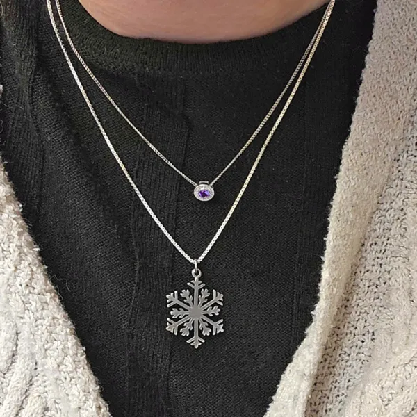 Sterling February Birthstone Pendant Image 3 Mark Jewellers La Crosse, WI