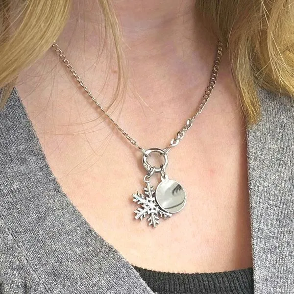 Sterling Snowflake Pendant Image 3 Mark Jewellers La Crosse, WI