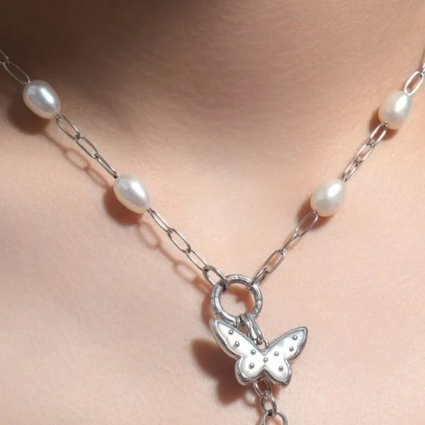 Sterling Mother-of-Pearl Butterfly Charm Image 3 Mark Jewellers La Crosse, WI