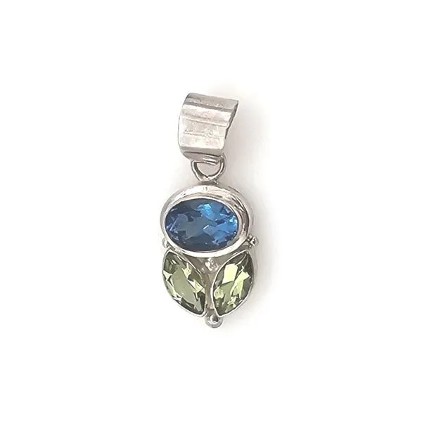 Sterling Blue Topaz & Peridot Pendant Mark Jewellers La Crosse, WI