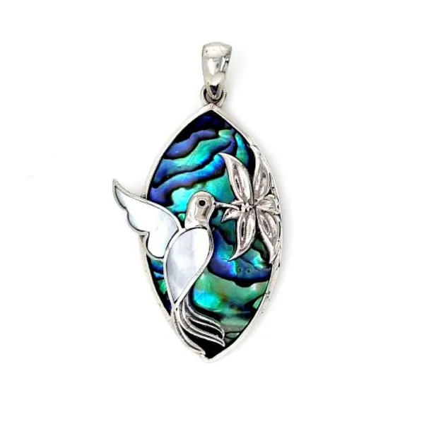Sterling Paua Abalone Shell Hummingbird Pendant Mark Jewellers La Crosse, WI