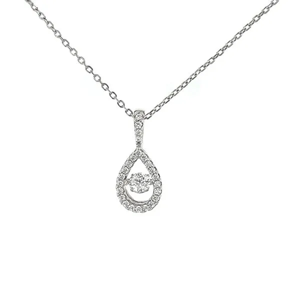 Sterling Shimmering Simulated Diamond Pendant Mark Jewellers La Crosse, WI