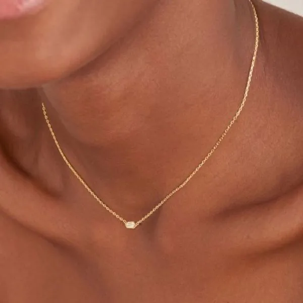 Gold-Plated Sterling CZ Necklace Image 2 Mark Jewellers La Crosse, WI