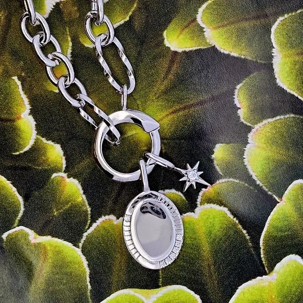 Sterling CZ Star Charm Image 2 Mark Jewellers La Crosse, WI