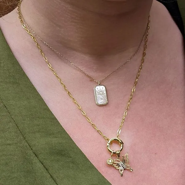 Gold-Plated Sterling Daisy Charm Image 2 Mark Jewellers La Crosse, WI