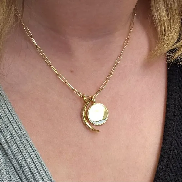 Gold-Plated Sterling Disc Charm Image 2 Mark Jewellers La Crosse, WI