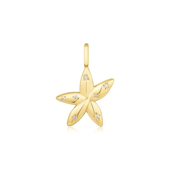Gold-Plated Sterling CZ Flower Charm Mark Jewellers La Crosse, WI