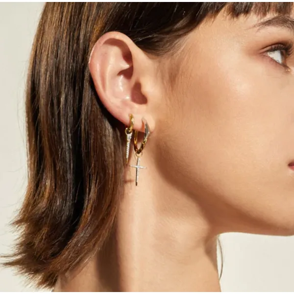 Gold-Plated Sparkle Bar Charm Image 2 Mark Jewellers La Crosse, WI