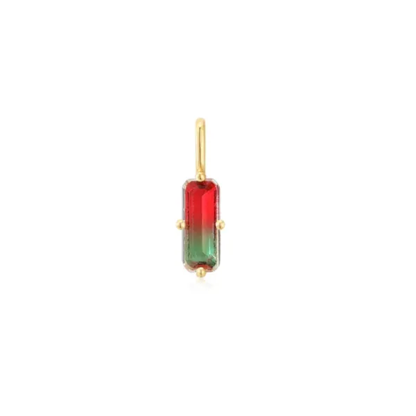 Gold-Plated Sterling Simulated Tourmaline Charm Mark Jewellers La Crosse, WI