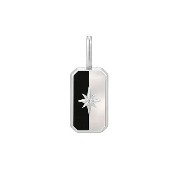 Sterling Black Agate & Mother-of-Pearl Eclipse Charm Mark Jewellers La Crosse, WI