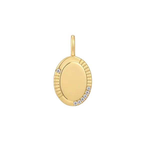 Gold-Plated Sterling Oval Disc Charm Mark Jewellers La Crosse, WI